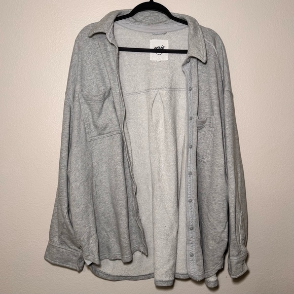 Aerie Lumberjane Oversized Fleece Shacket XL - Picture 2 of 6